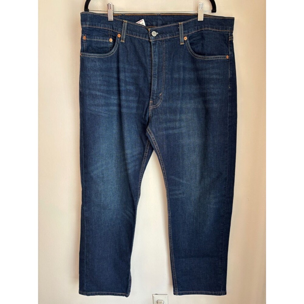 Levi’s Men's Dark Blue 505 relaxed Denim Jeans Classic Straight Fit 38x30 NWT